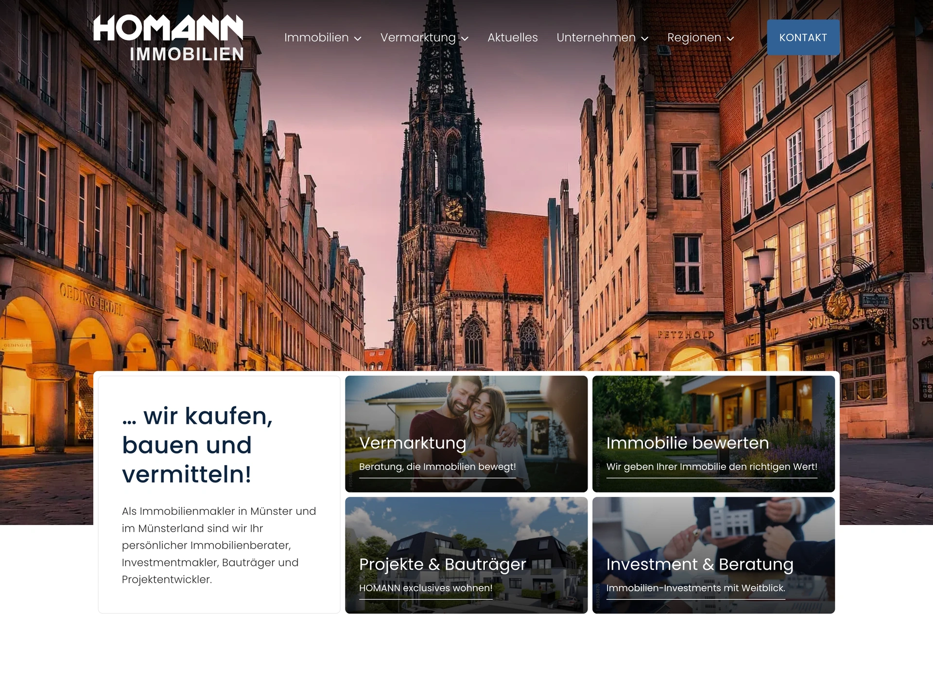 Homann Immobilien präsentiert neue Website – moderner, nutzerfreundlicher und mobil optimiert