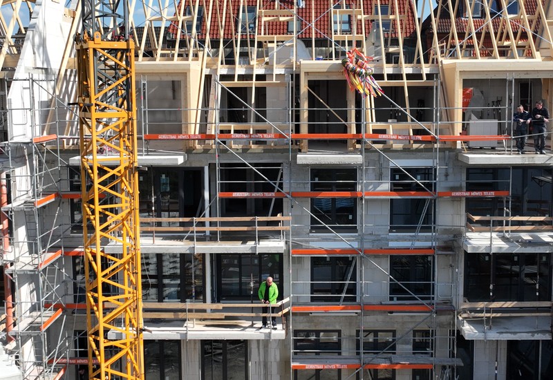 Gegen den Trend: Bei Homann in Münster drehen sich die Krane. Richtfest für Neubauprojekt mit 15 Stadtwohnungen im Schlossviertel