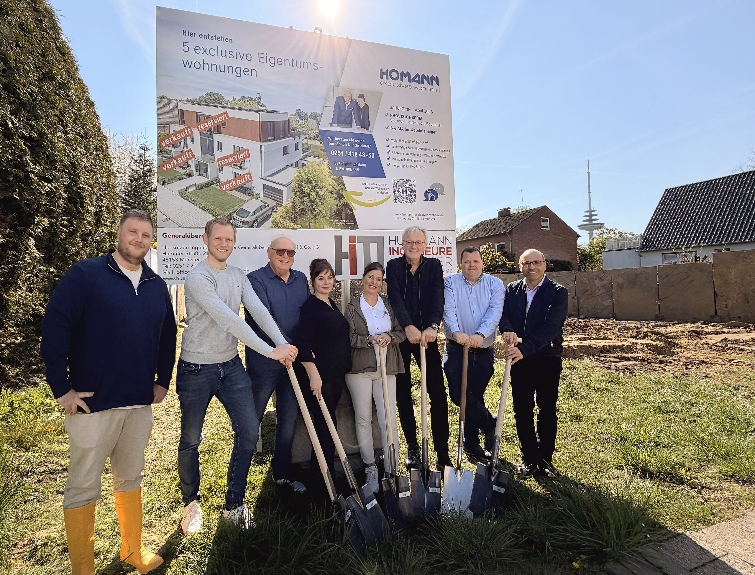 Vor Baubeginn vollständig vermarktet: Spatenstich für Premium-Wohnensemble „Gallenkamp 4“ in Münster-Mauritz