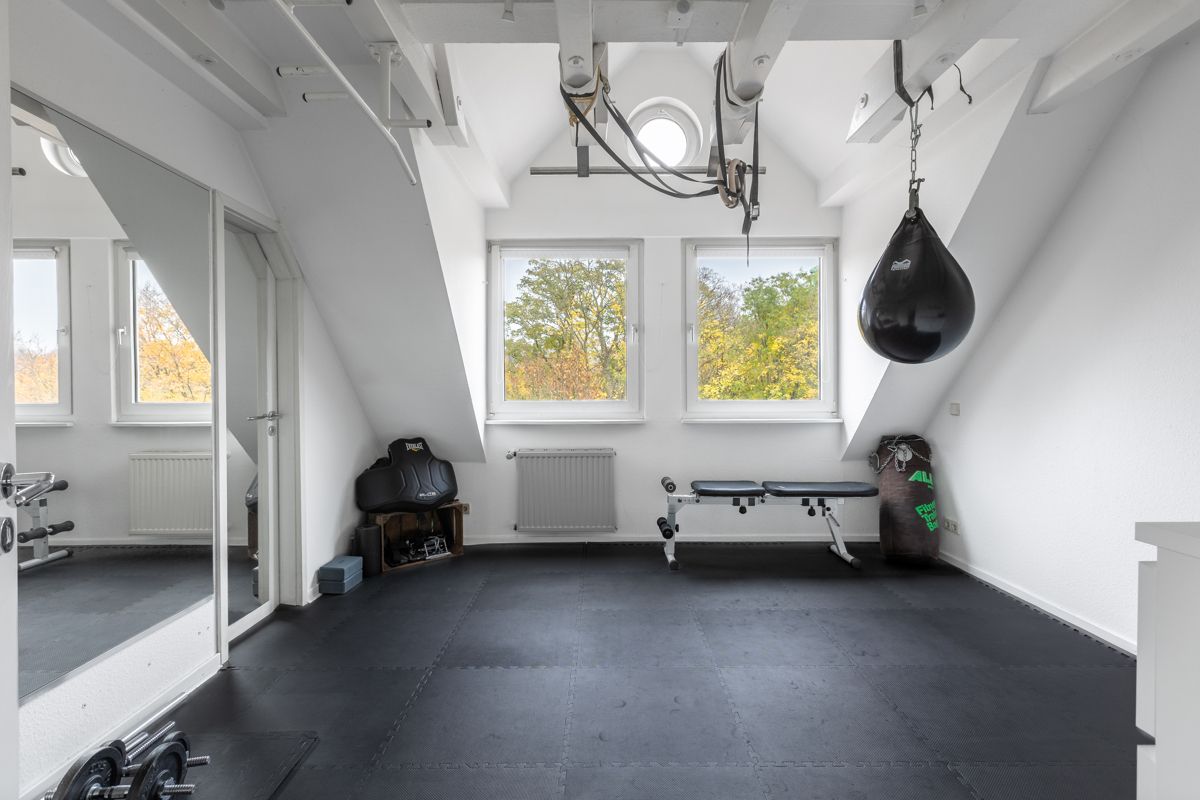 Schlafzimmer - hier als Fitness