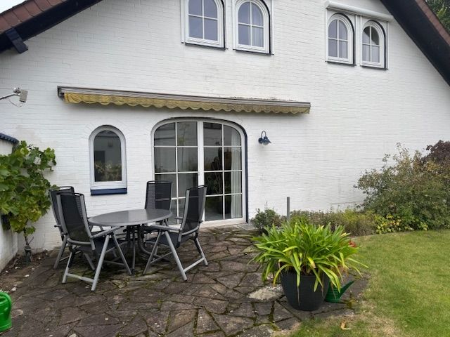 Die windgeschützte Terrasse