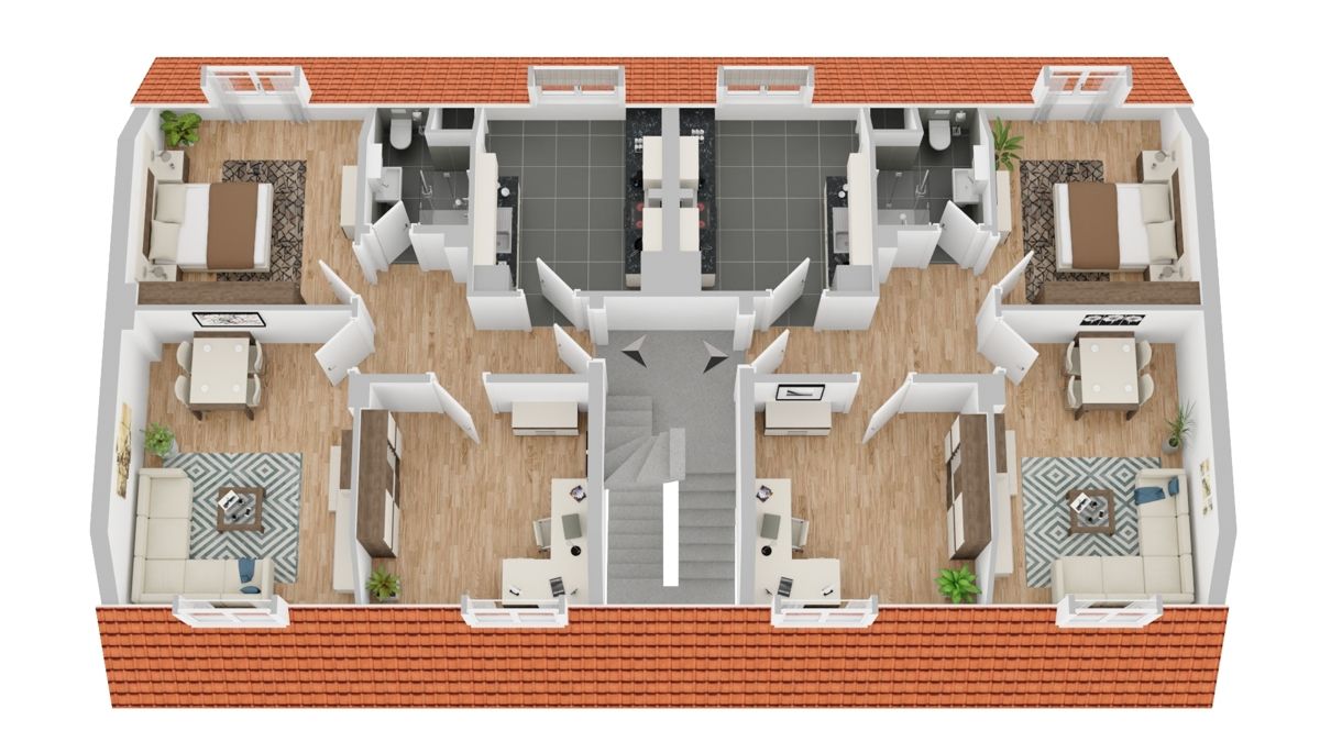 Dachgeschoss Wohnung 5 und 6