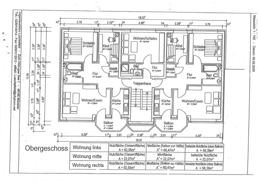 Grundriss Obergeschoss